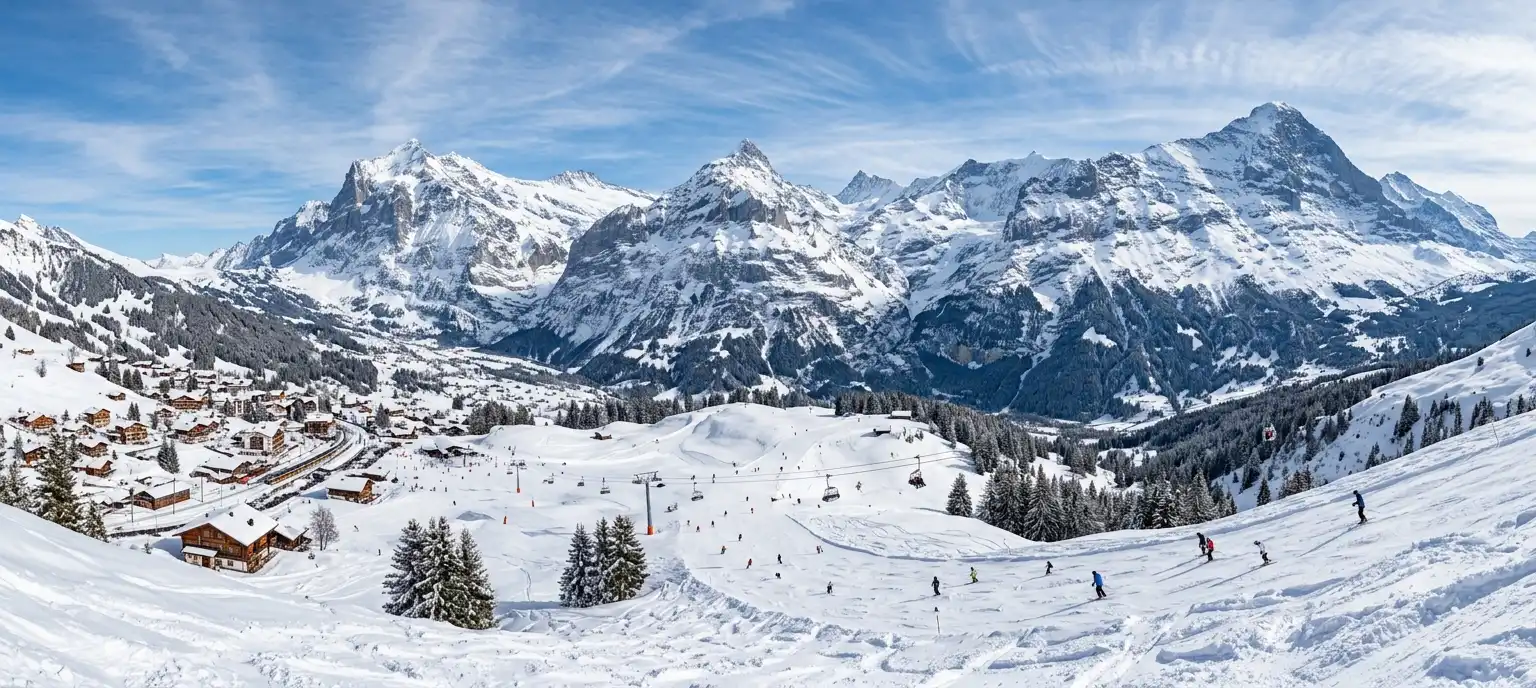 Friends enjoying après-ski on a sunny mountain terrace above St. Anton